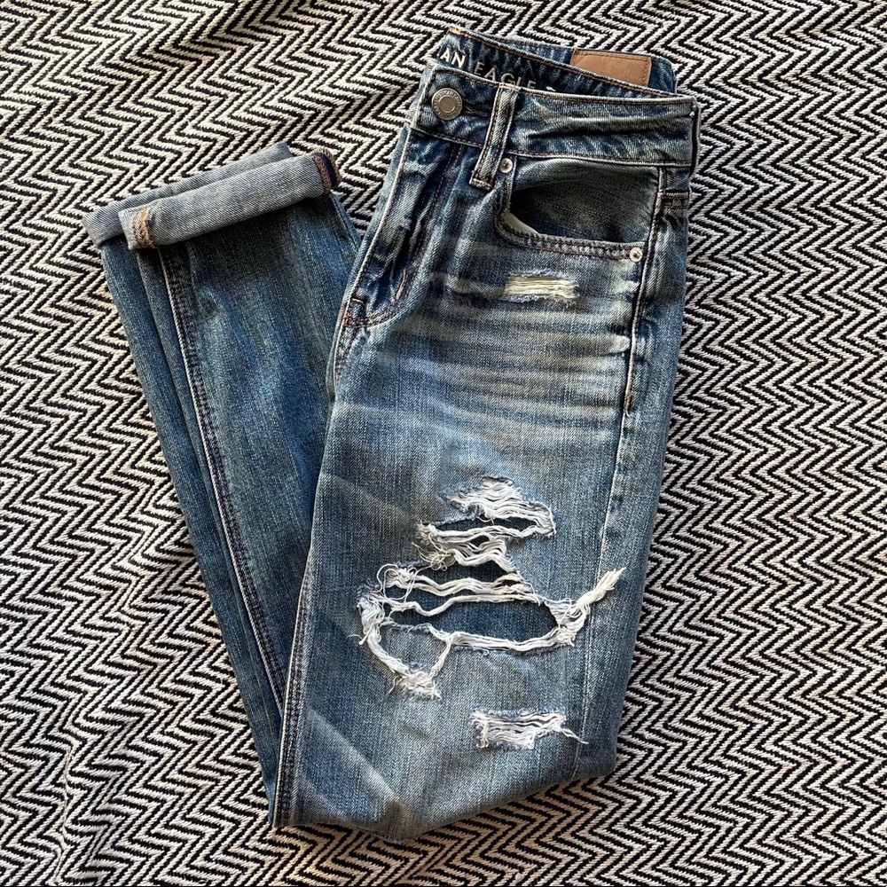 High-Rise Girlfriend Jeans